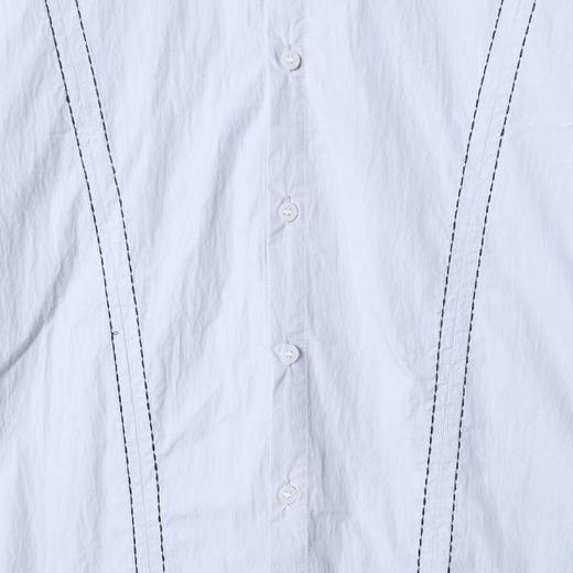 31228SDSA男士秋冬新款痞帅男装韩版简约明线翻领长袖衬衫百搭宽松衬衣 商品图3