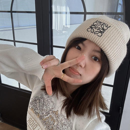 老罗lowe经典兔毛针织冷帽毛线帽 商品图12