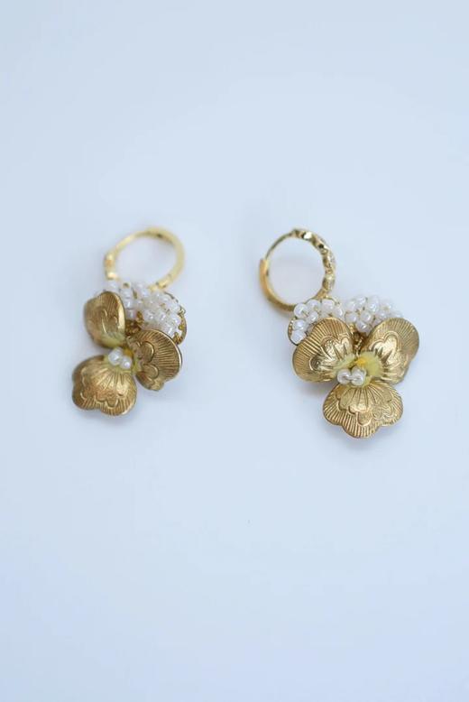 MONSHIRO 紫罗兰圆环耳环（不可使用购物金） 商品图0