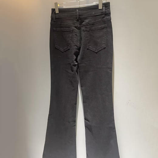 Z2 纽扣腰抓绒牛仔喇叭裤41015（黑） 冬季 944030010321 商品图1