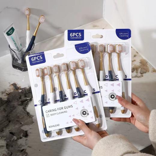 6支装 RAOYI 成人软毛宽头 牙刷 商品图4