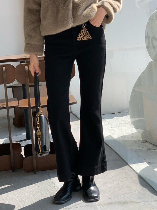 【百图lulu定制】【摩登喇叭裤】新疆长绒棉  弹力 牛仔喇叭裤 商品图12