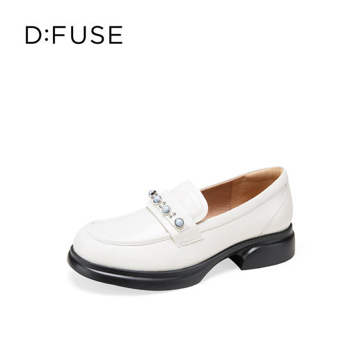 Dfuse迪芙斯2026春季新款极简深口单鞋经典休闲乐福鞋通勤鞋女单鞋DFE1112116 商品图11