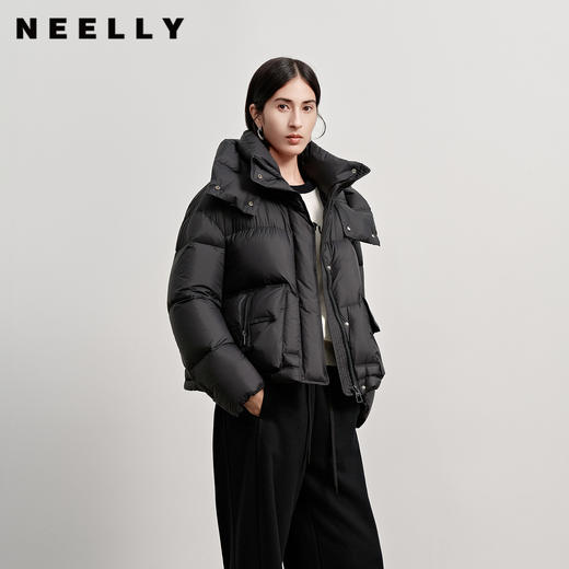 NEELLY纳俪商场同款冬新款时尚轻盈龟背羽绒服女90白鸭绒保暖外套N25112L01133 商品图0