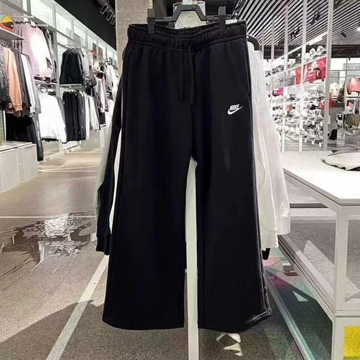 F010775冬季华棉复合水貂绒情侣加绒直筒长裤 商品图0