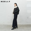 NEELLY纳俪商场同款冬新款复古显瘦百搭直筒长裤女舒适宽松阔腿裤N25112H01142 商品缩略图0