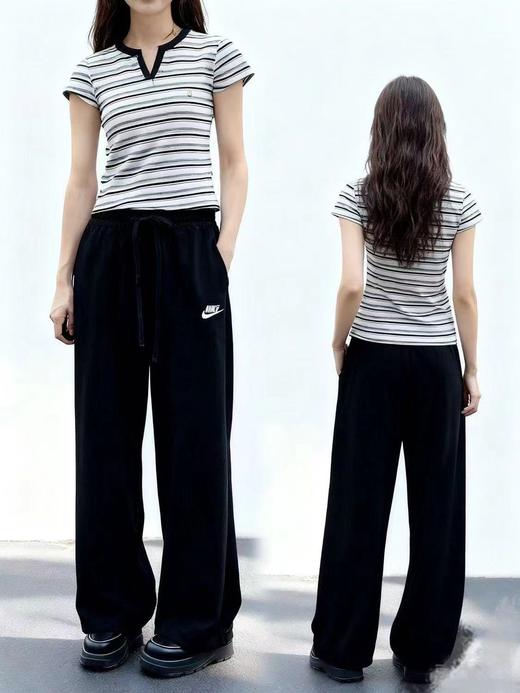 F010775冬季华棉复合水貂绒情侣加绒直筒长裤 商品图6