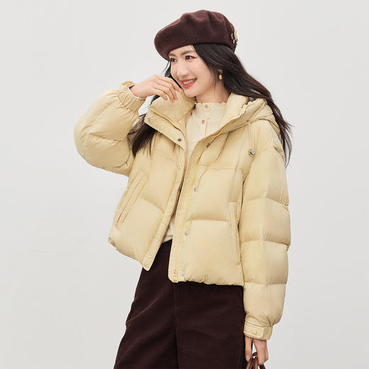 【1/21新品】熙世界云朵抓毛针织T恤打底衫女2025秋冬气质温柔内搭半高领上衣 商品图4