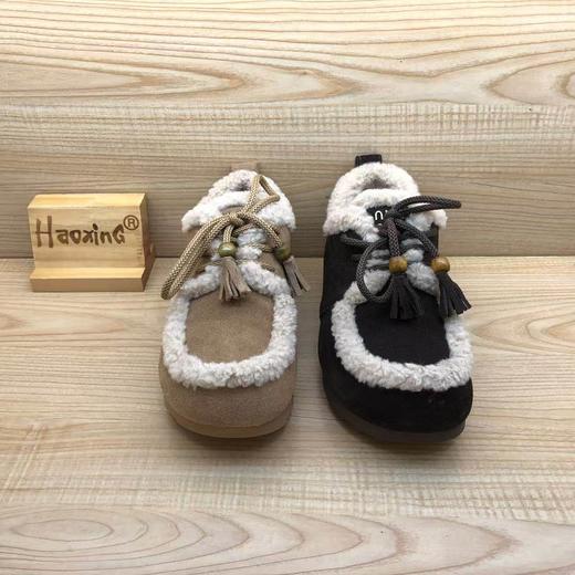 豪行2025冬季新款时尚休闲软底真皮勃肯女棉鞋25483152M 商品图5