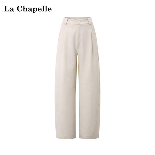 天猫同步【垂感镰刀裤】拉夏贝尔/La Chapelle时尚宽裤袢设计感休闲裤女高腰显瘦百搭阔腿长裤★ 商品图0