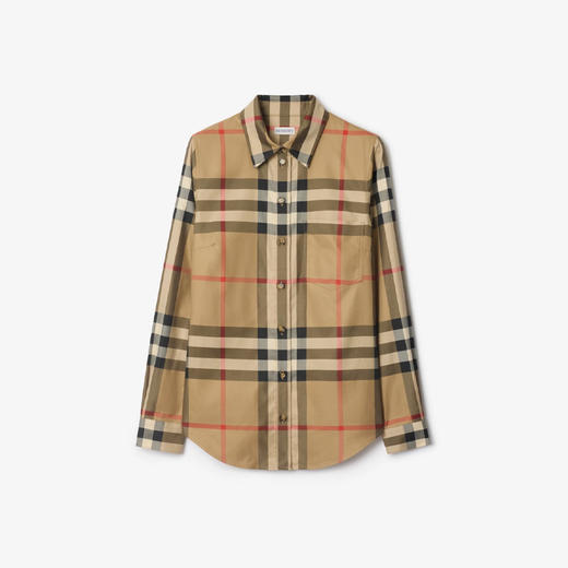 BURBERRY 巴宝莉 女士棉质长袖格纹衬衫 格子 8111856 A7028 商品图0