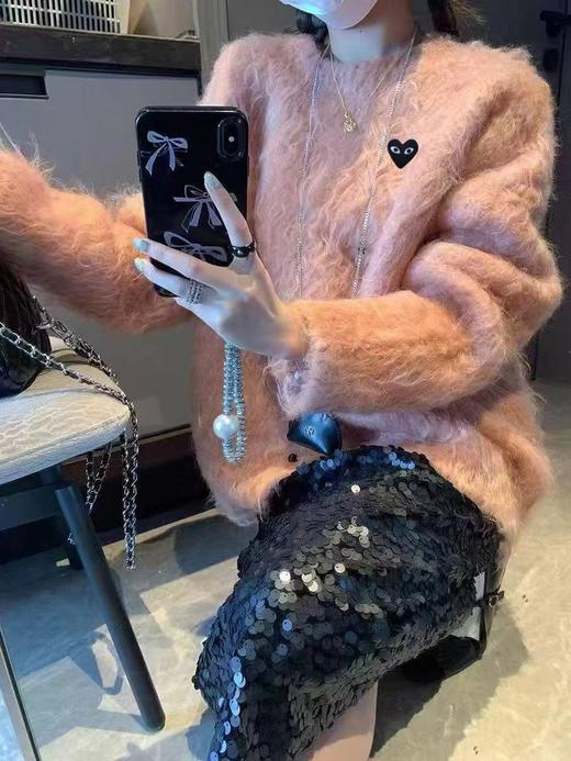 F010758温柔慵懒宽松落肩羊毛圈圈毛绒针织毛衣 商品图7