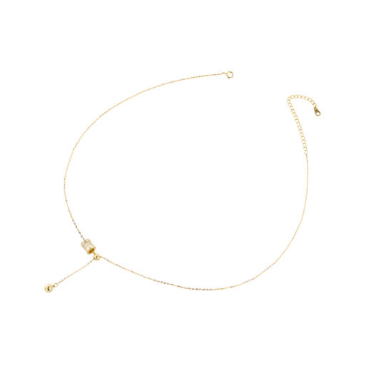 三彩2026新款路路通吊坠Y字项链轻奢锆饰个性通勤约会设计感简约 商品图4