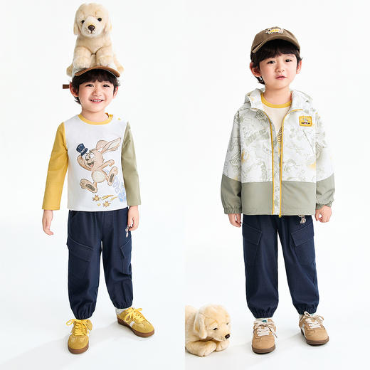 【实体店同款】男童全腰长裤春季新款安奈儿童装XB616086 商品图3