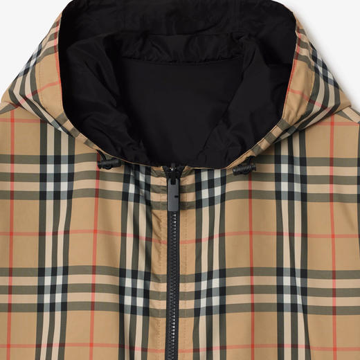 BURBERRY 巴宝莉 男士硅胶贴片双面格纹连帽夹克外套 格子 8110371 B9368 商品图1