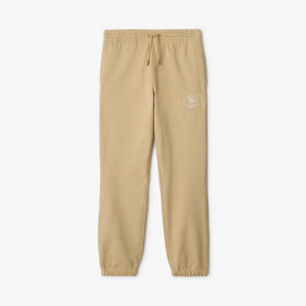 BURBERRY 巴宝莉 女士马术骑士印章刺绣棉质休闲运动裤 卡其色 8111678 B8626