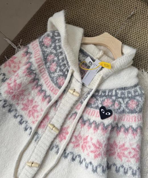 F010757甜美清新软糯木质牛角扣连帽针织开衫 商品图12