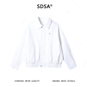SDSA男士秋冬新款痞帅男装潮牌简约纯色工装翻领夹克外套百搭时尚