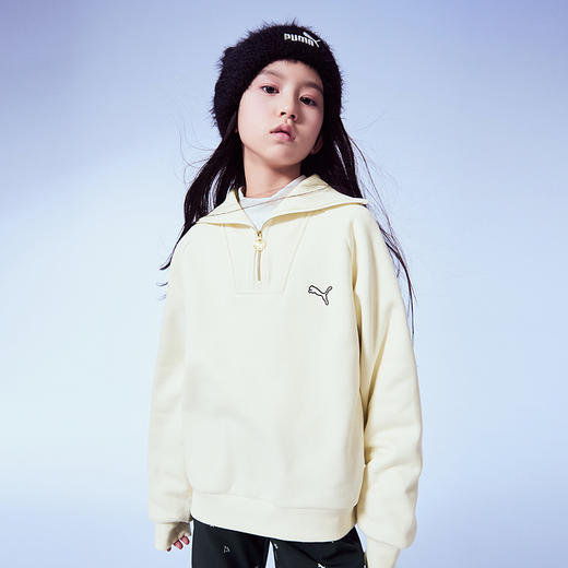 PUMA彪马官方正品 新款儿童女童秋冬长袖卫衣海军领休闲大方 商品图0