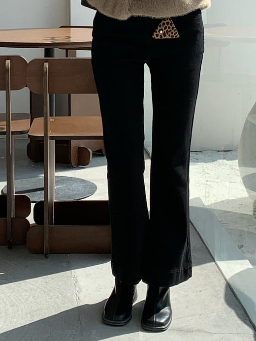 【百图lulu定制】【摩登喇叭裤】新疆长绒棉  弹力 牛仔喇叭裤 商品图4