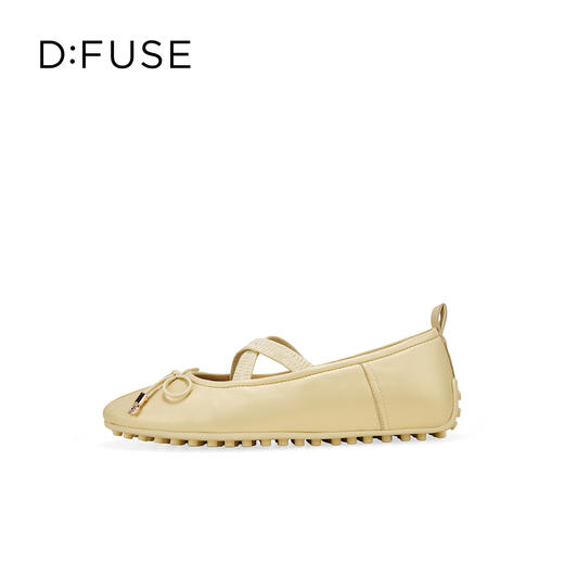 Dfuse迪芙斯2026春季新款圆头蝴蝶交叉带结芭蕾舞鞋豆豆鞋平底女鞋DFE1111089 商品图9