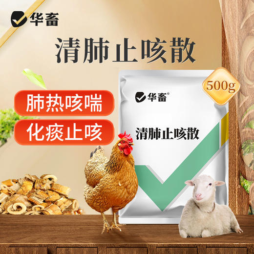 华畜清肺止咳散500g 肺热咳喘 化痰止咳 商品图0