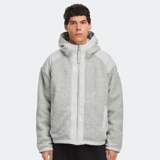 大鹅 双面穿仿羊羔毛拉链连帽夹克抓绒外套 Z-15782 商品图6