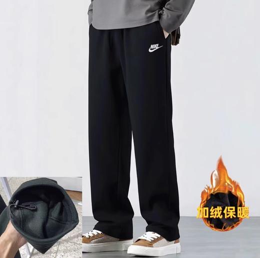 F010775冬季华棉复合水貂绒情侣加绒直筒长裤 商品图3