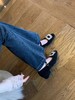 水钻毛呢玛丽珍秋冬加绒方头一字带小粗跟保暖法式女神鞋 商品缩略图5