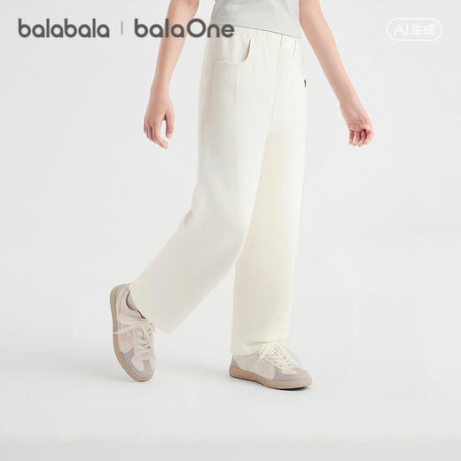 【balaOne】巴拉巴拉童装儿童裤子女童2026春装新款牛仔裤捏褶潮 商品图1