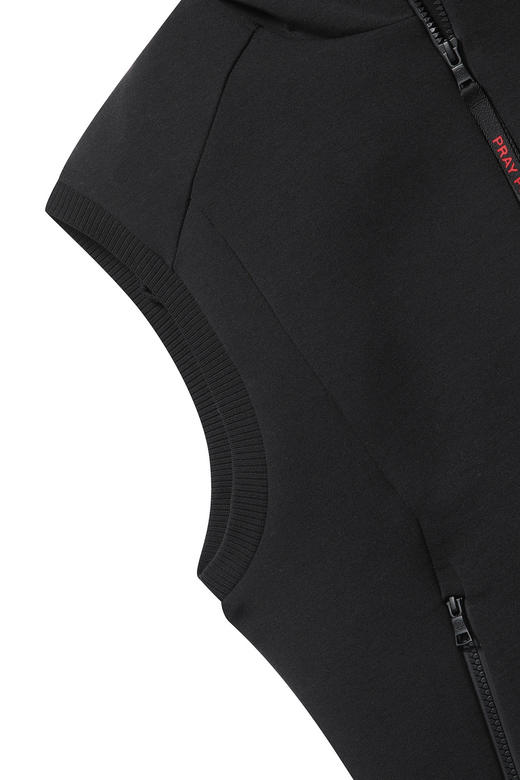 新款男士拉链带帽背心来了！它家代工厂高品质出❗️炒鸡重工，客供定制yb棉涤空气感弹力面料，材质轻盈保暖，一件小小背心印花两处，立体压花两处，各种刻字五金拉链，拿到实物欢迎各种对比，尖货懂🉐️都懂！ 商品图4