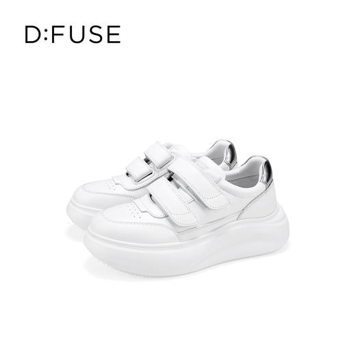 Dfuse迪芙斯2026春季新款轻便厚底增高魔术贴松糕鞋休闲鞋运动板鞋DFE1112126 商品图12