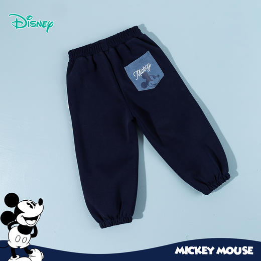 迪士尼（Disney）童装男童束脚长裤复古米奇印花休闲运动宽松卫裤2026春季新款裤子ZD1FK020 商品图5