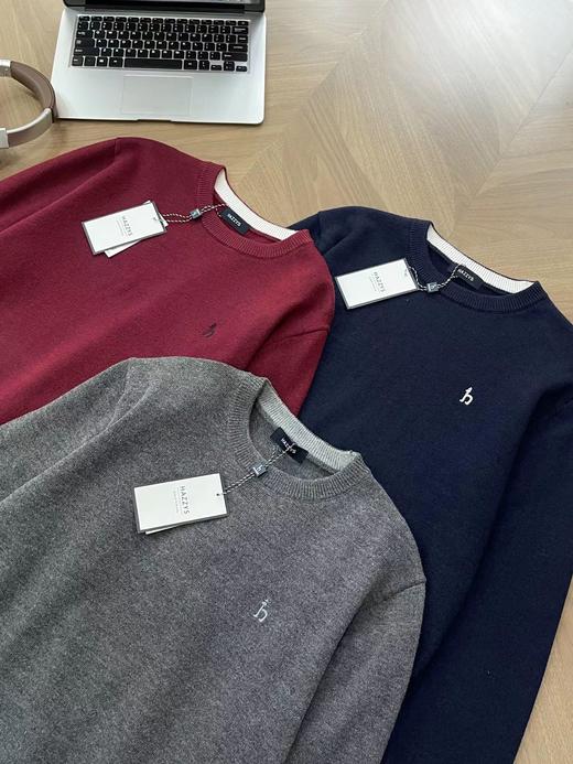 F010711男士羊毛衫2025秋冬季新款纯色圆领针织衫 商品图7