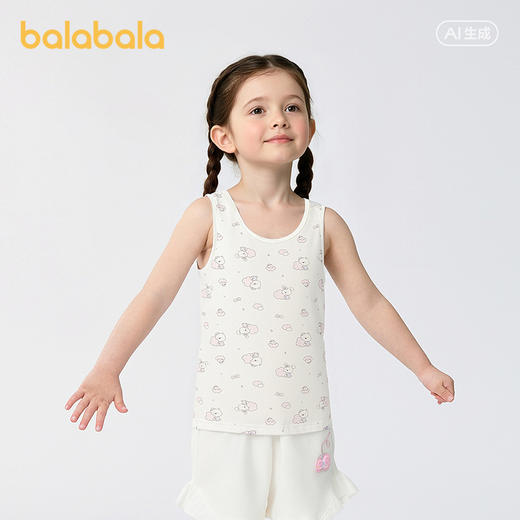 【商场同款】巴拉巴拉儿童背心女童宝宝中童打底舒适无袖两件装 商品图2