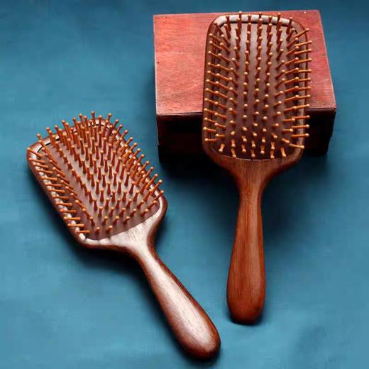 气垫梳子 气囊按摩梳 檀木梳 头皮经络蓬松梳 商品图3