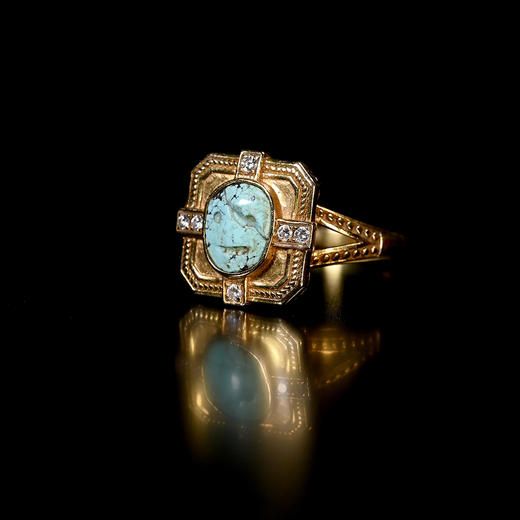 古滇国绿松石“一笑”戒指 商品图1