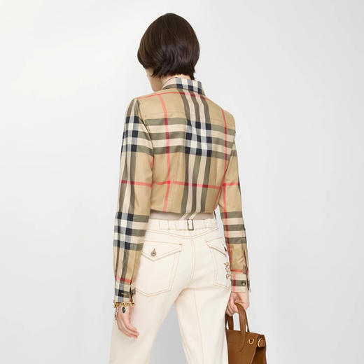 BURBERRY 巴宝莉 女士棉质长袖格纹衬衫 格子 8111856 A7028 商品图3