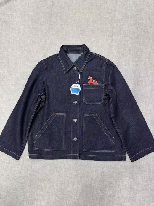 F010741春季新款刺秀马到成功棉弹牛仔夹克外套女款 商品图0