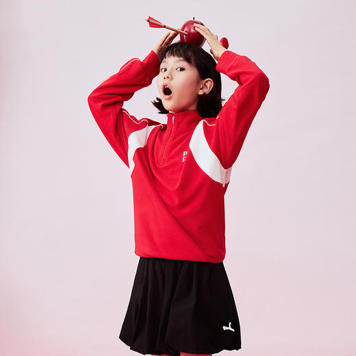PUMA彪马官方正品新款儿童童装长袖T恤半拉链设计洋气 商品图2