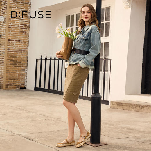Dfuse迪芙斯2026春季新款编制手工感舒适百搭渔夫鞋玛丽珍单鞋女鞋DFE1111072 商品图1