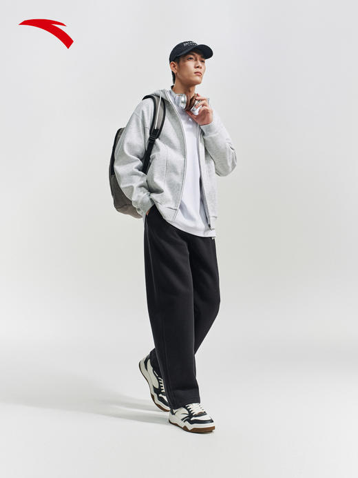 安踏潮流美式休闲长裤男冬季新款加绒保暖宽松直筒裤子152618302S 商品图3