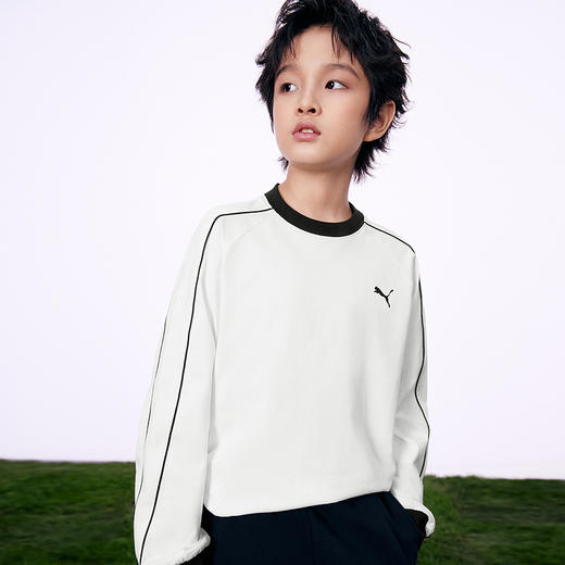 PUMA彪马童装2026春季新款儿童长袖T恤简约时尚圆领上衣 商品图2