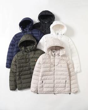 F010716冬季新款轻薄保暖可拆卸连帽排骨羽绒服男女同款