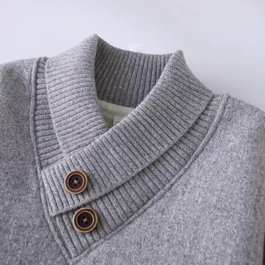 F010777一体绒秋冬新款高领毛衣针织衫男女同款 商品图2