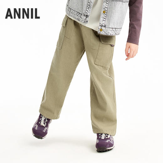 【实体店同款】男童全腰梭织单裤春季新款安奈儿童装AB616033 商品图1