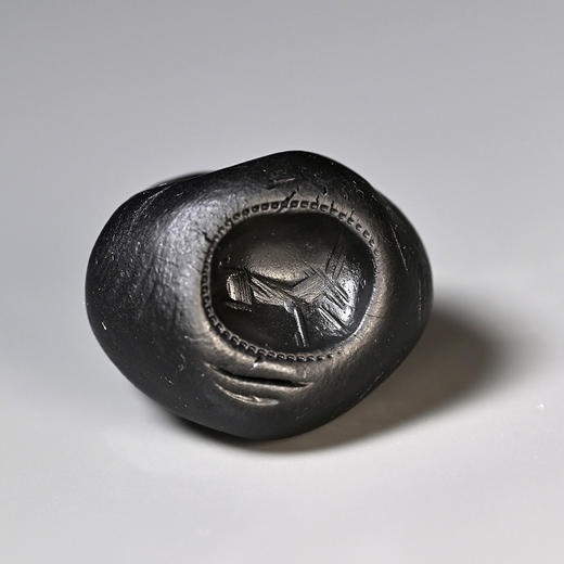 萨珊波斯白水晶羚羊印章珠戒指 商品图6