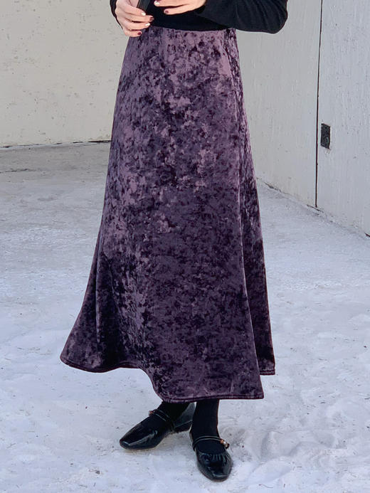 【百图lulu定制】【墨染鱼尾裙】新中式 水墨提花 加绒 鱼尾半裙 商品图11