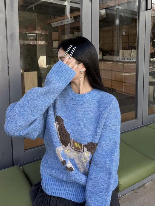 马年限定本命红  羊毛小马打底套头毛衣 商品图2