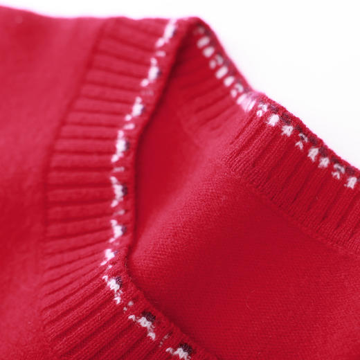 「高货wl」全新升级【铂金会员293/天猫399/差价106】(10236)洛诗琳新年系列羊毛上衣2026新款费尔岛提花针织毛衣女 商品图2